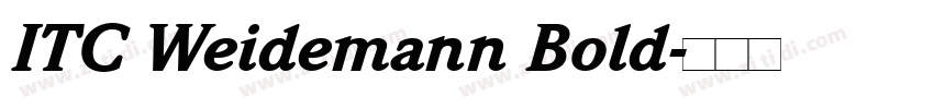 ITC Weidemann Bold字体转换